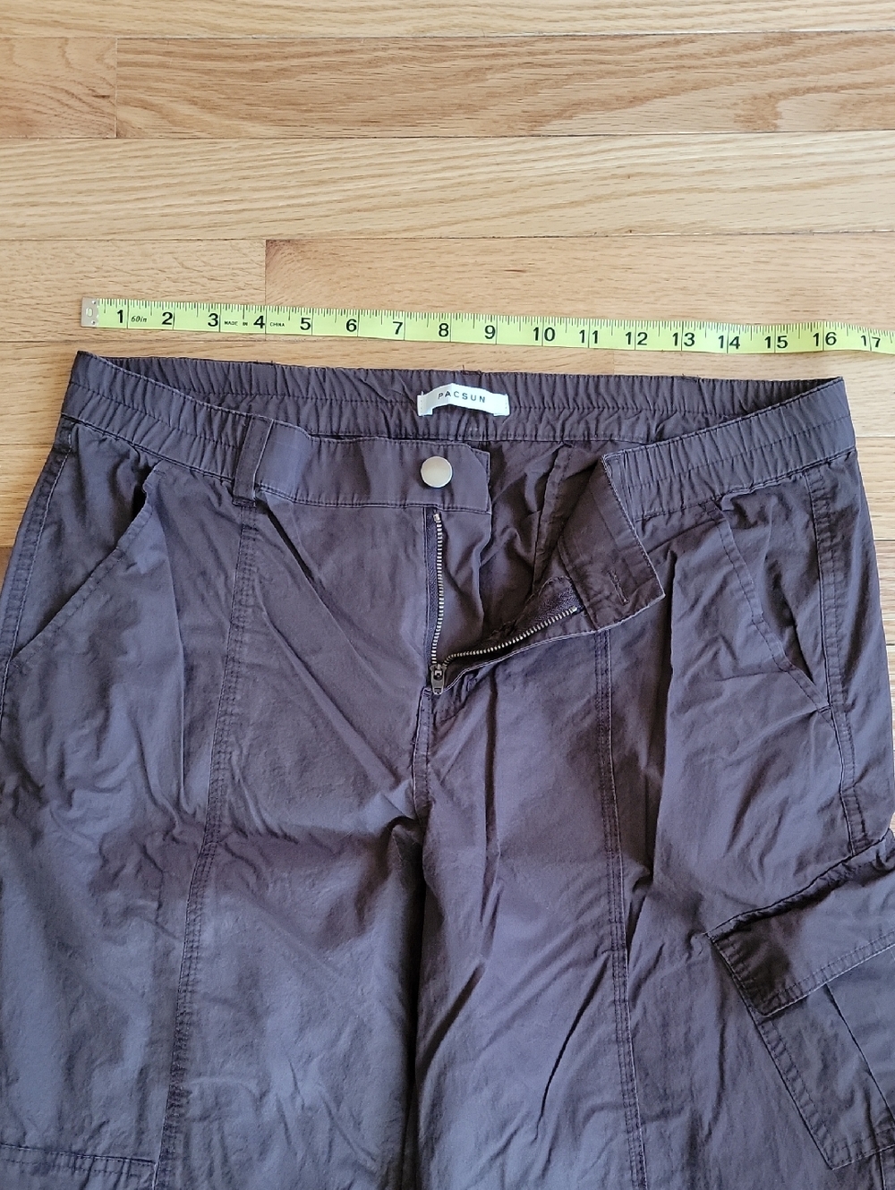 PacSun Women's Wide Leg Cargo Pants - Dark Chocolate